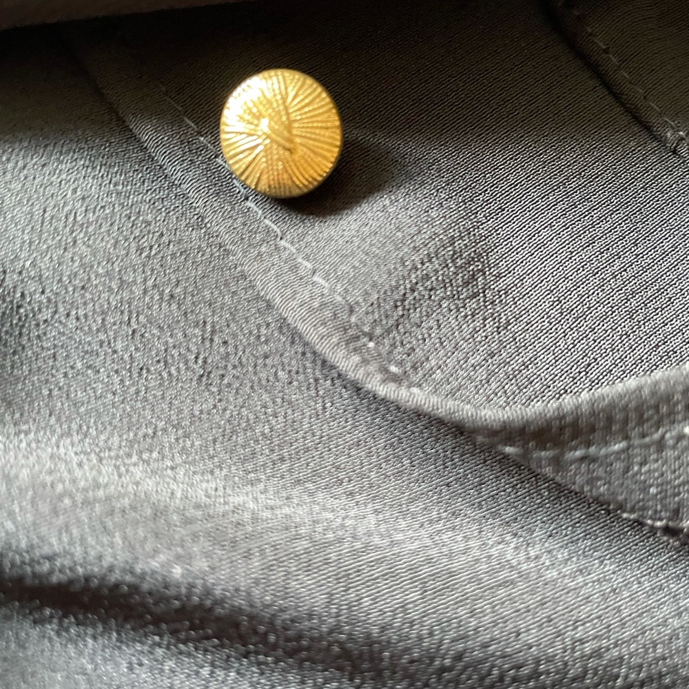 Bomber jacket. Brown and black. Rayon and polyester blend. Fitted. - Picture 7 of 8